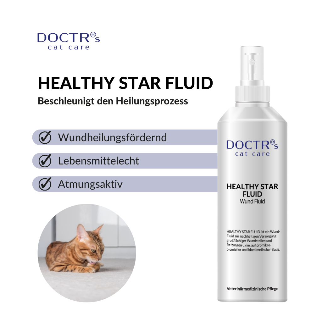 HEALTHY STAR FLUID - Wund-Fluid für Katzen
