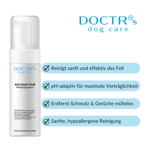 Hunde Trockenshampoo | DOCTRs pet care | Produktbild | Reinigungsschaum