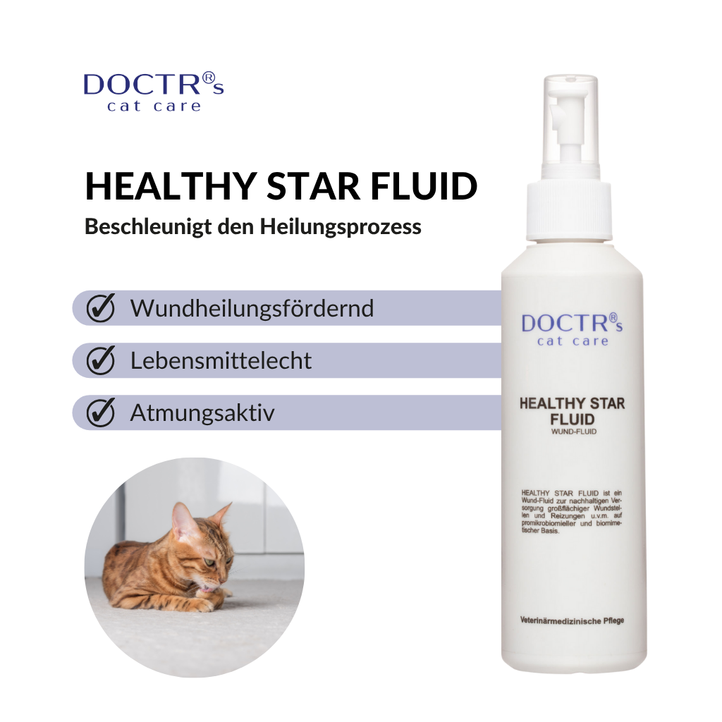 HEALTHY STAR FLUID - Wund-Fluid für Katzen