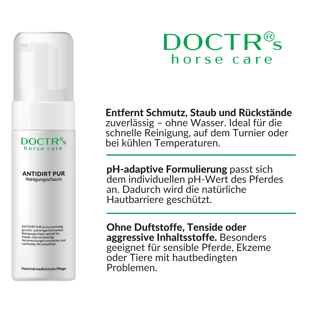 ANTIDIRT PUR - Reinigungsschaum für Pferde