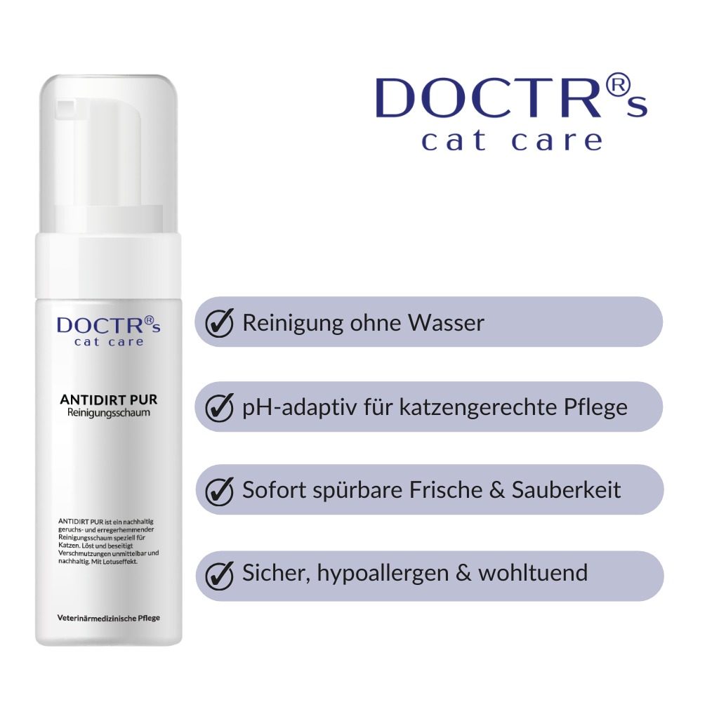 ANTIDIRT PUR – Reinigungsschaum für Katzen