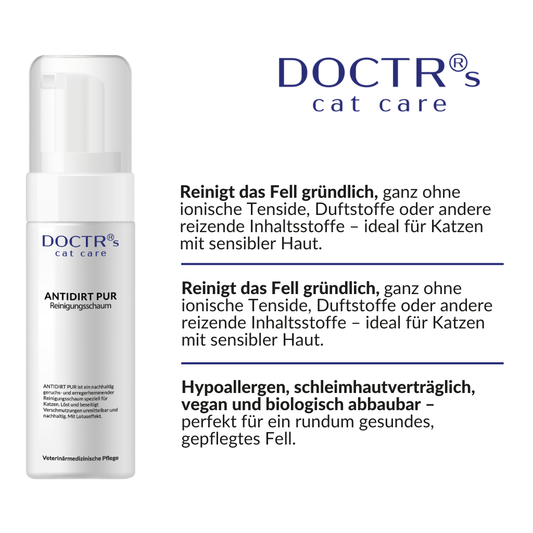 ANTIDIRT PUR – Reinigungsschaum für Katzen